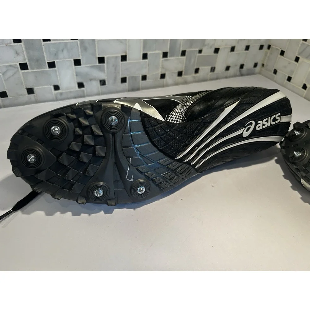 ASICS Hypersprint Track Shoes Spikes Mens 13 Black‎ Sprint/Running **NWT